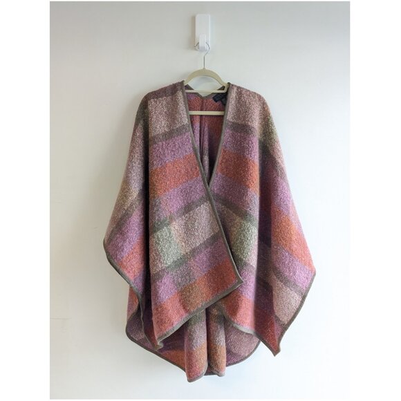 Sigrid Olsen Mohair Wool Open Poncho Blanket - Picture 1 of 8